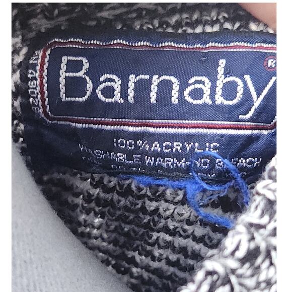 Barnaby Cardigan Sweater Men’s XXL Zigzag Design Preppy Grandpa Cosby Style VTG - Picture 5 of 6